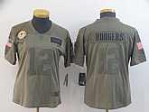 Women Nike Packers 12 Aaron Rodgers 2019 Olive Salute To Service Limited Jersey,baseball caps,new era cap wholesale,wholesale hats